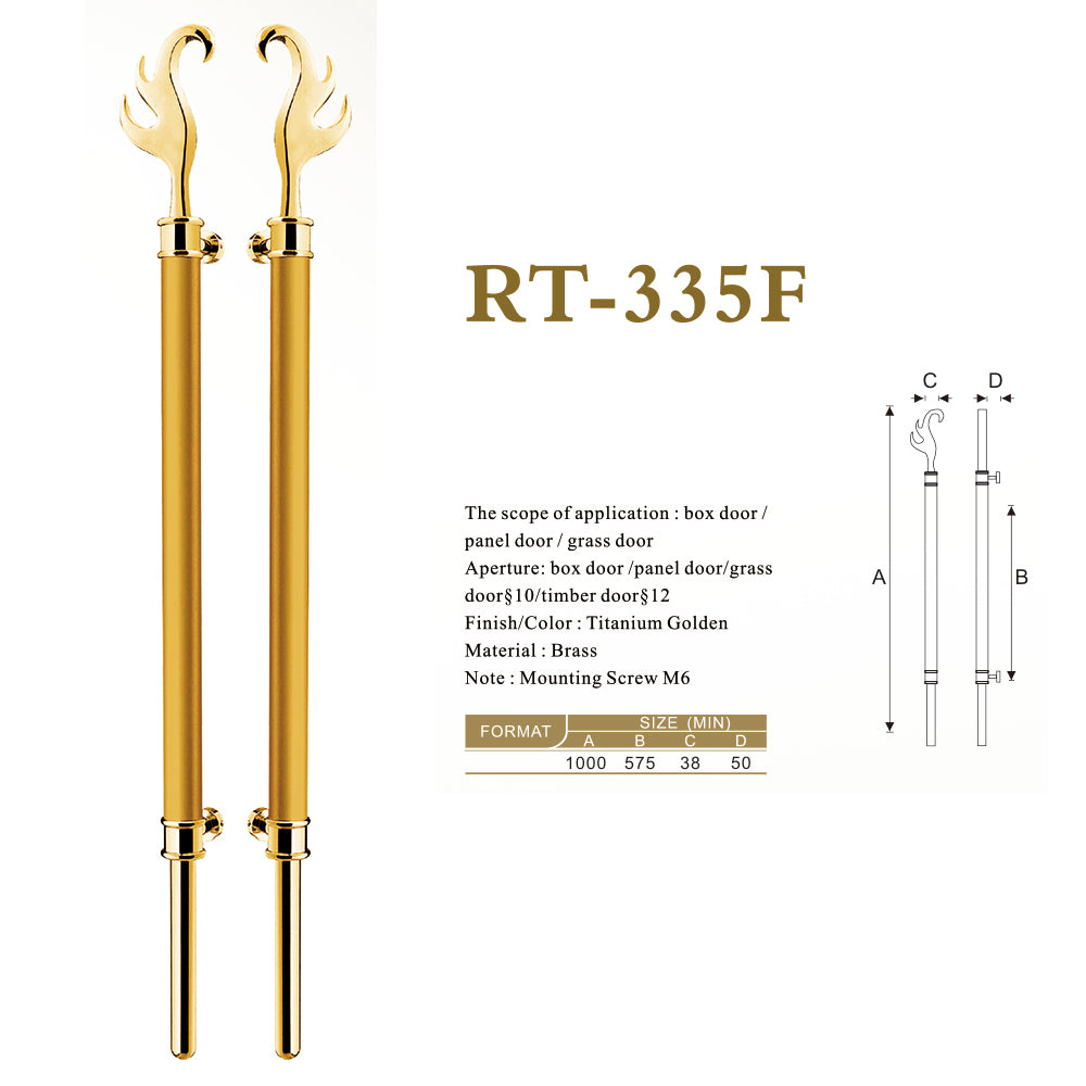 Raytel Classic Luxury Architectural Sculptured Door Pull Handle RT335F