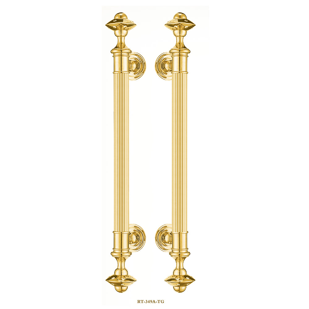 Raytel Classic Luxury Architectural Sculptured Door Pull Handle with Diamond for Wood Glass Fiberglass Metal door RT349