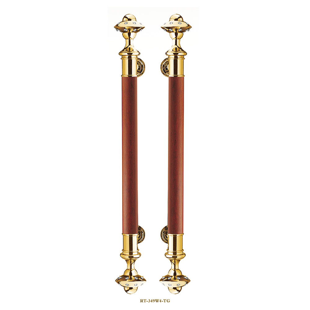 Raytel Classic Luxury Architectural Sculptured Door Pull Handle with Diamond for Wood Glass Fiberglass Metal door RT349