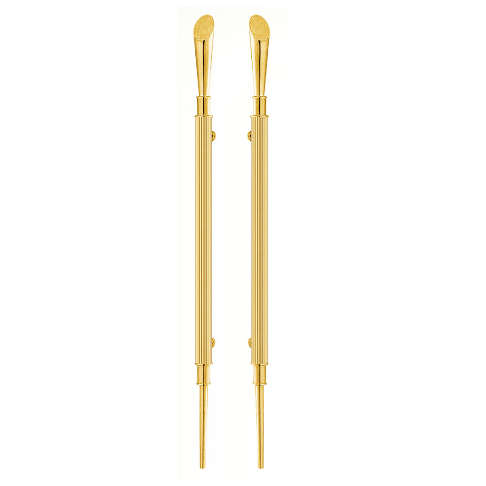 Raytel Classic Luxury Architectural Sculptured Brass Door Pull Handle Titanium Golden Finish RT366