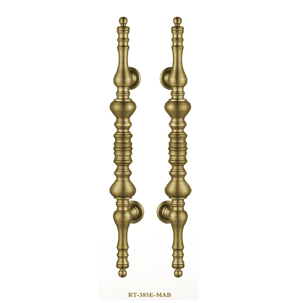 Raytel Antique Brass Fluted Grip Door Pull Handle available in all finishes RT385