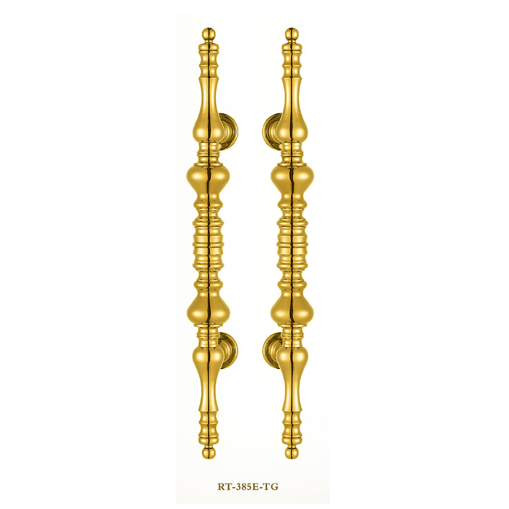 Raytel Antique Brass Fluted Grip Door Pull Handle available in all finishes RT385