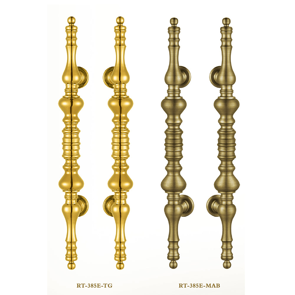 Raytel Antique Brass Fluted Grip Door Pull Handle available in all finishes RT385