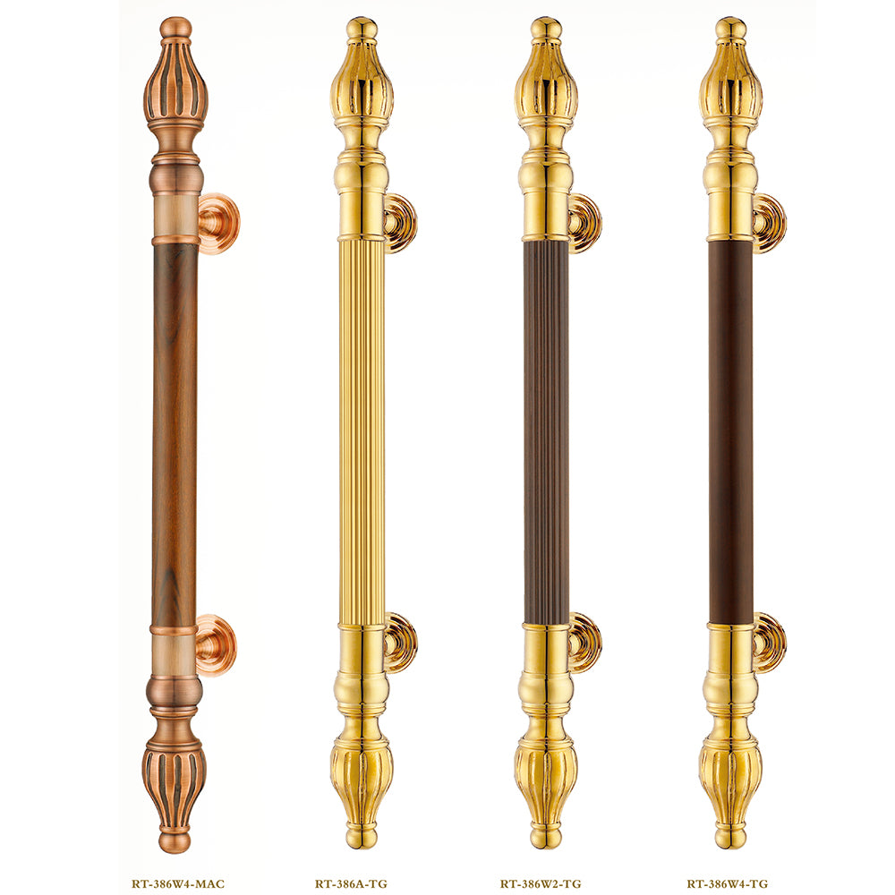 Raytel Solid brass Exquisite Sculptured Pull Handle for Commercial Door RT386