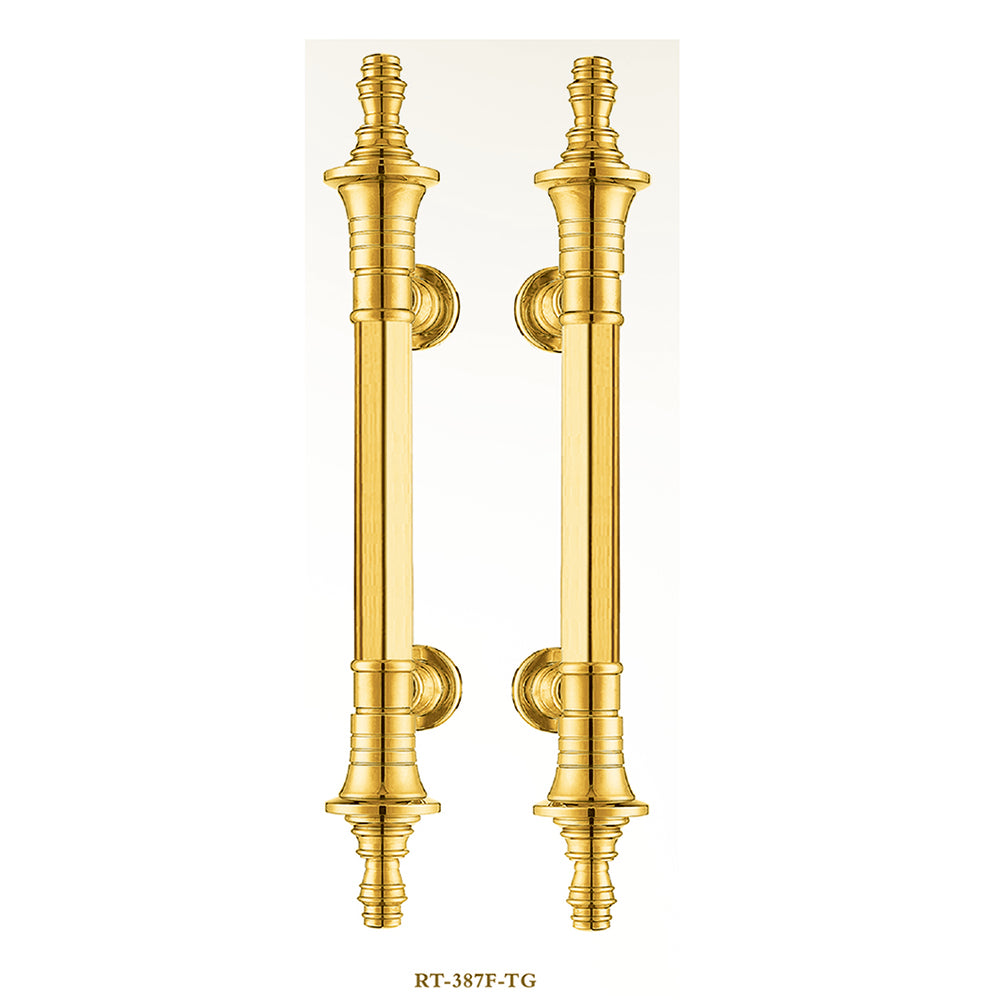 Raytel Exquisite Solid Brass Sculptured Pull Handle for Front Door RT387