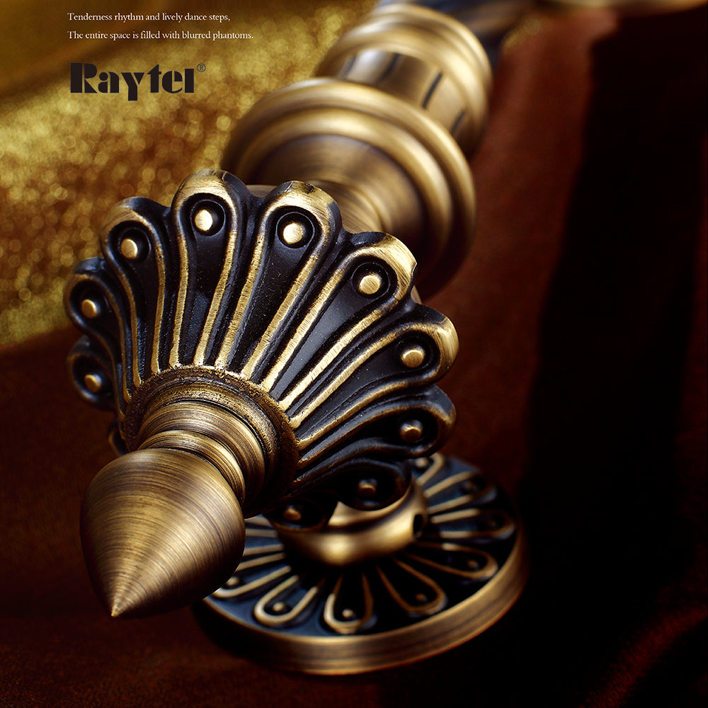 Raytel Antique Brass Fluted Grip Door Pull Handle available in all finishes RT390C