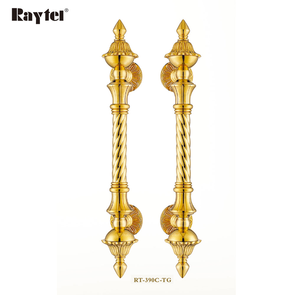 Raytel Antique Brass Fluted Grip Door Pull Handle available in all finishes RT390C