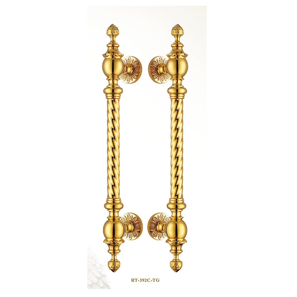 Raytel Antique Brass Fluted Grip Door Pull Handle available in all finishes RT392