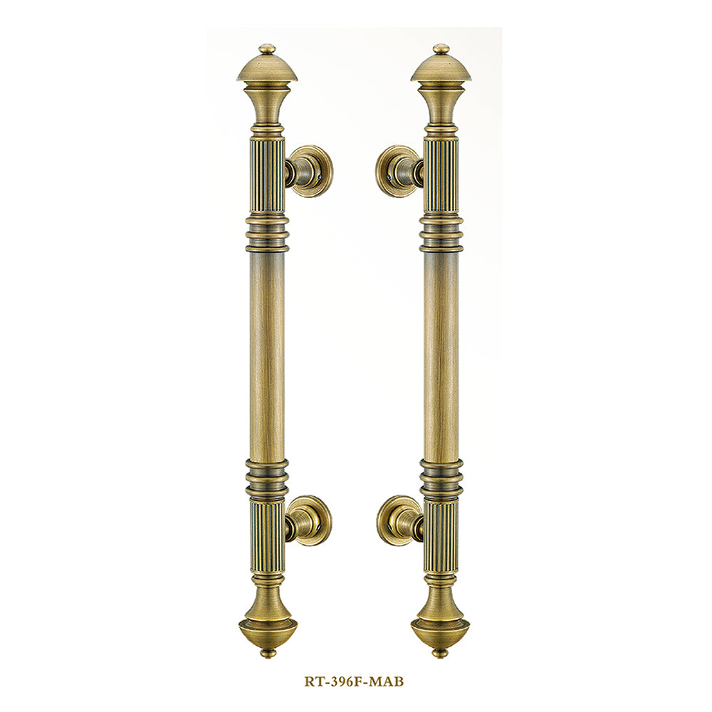 Raytel Solid Brass Exquisite Sophisticated Sculptured Door Pull Handle Titanium Gold finish RT396