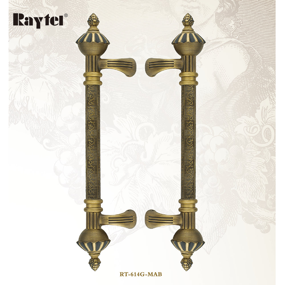 Raytel Traditional Architectural Sculptured Front Entry Door Pull Handle RT614G