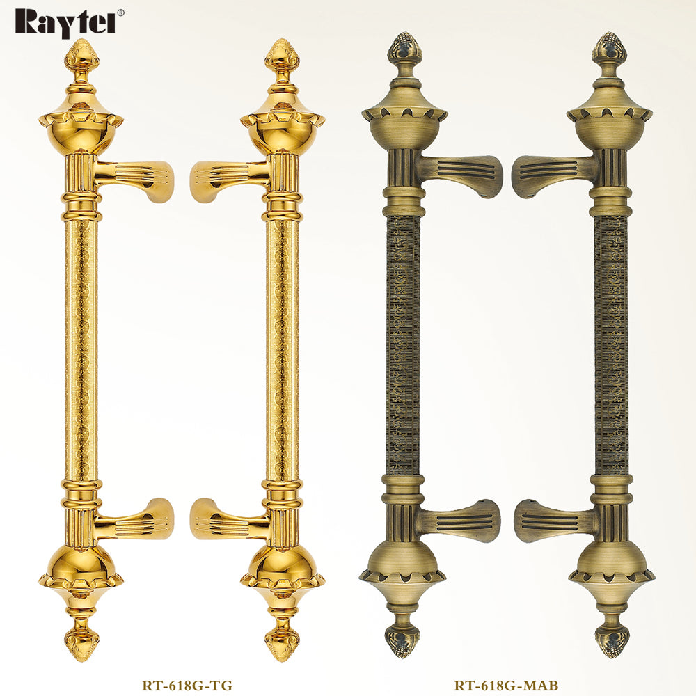 Raytel Classic Solid Brass Architectural Sculptured Door Pull Handle RT618G