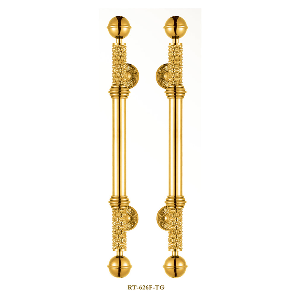 Raytel Exquisite Solid Brass Sculptured Pull Handle for Front Door RT626
