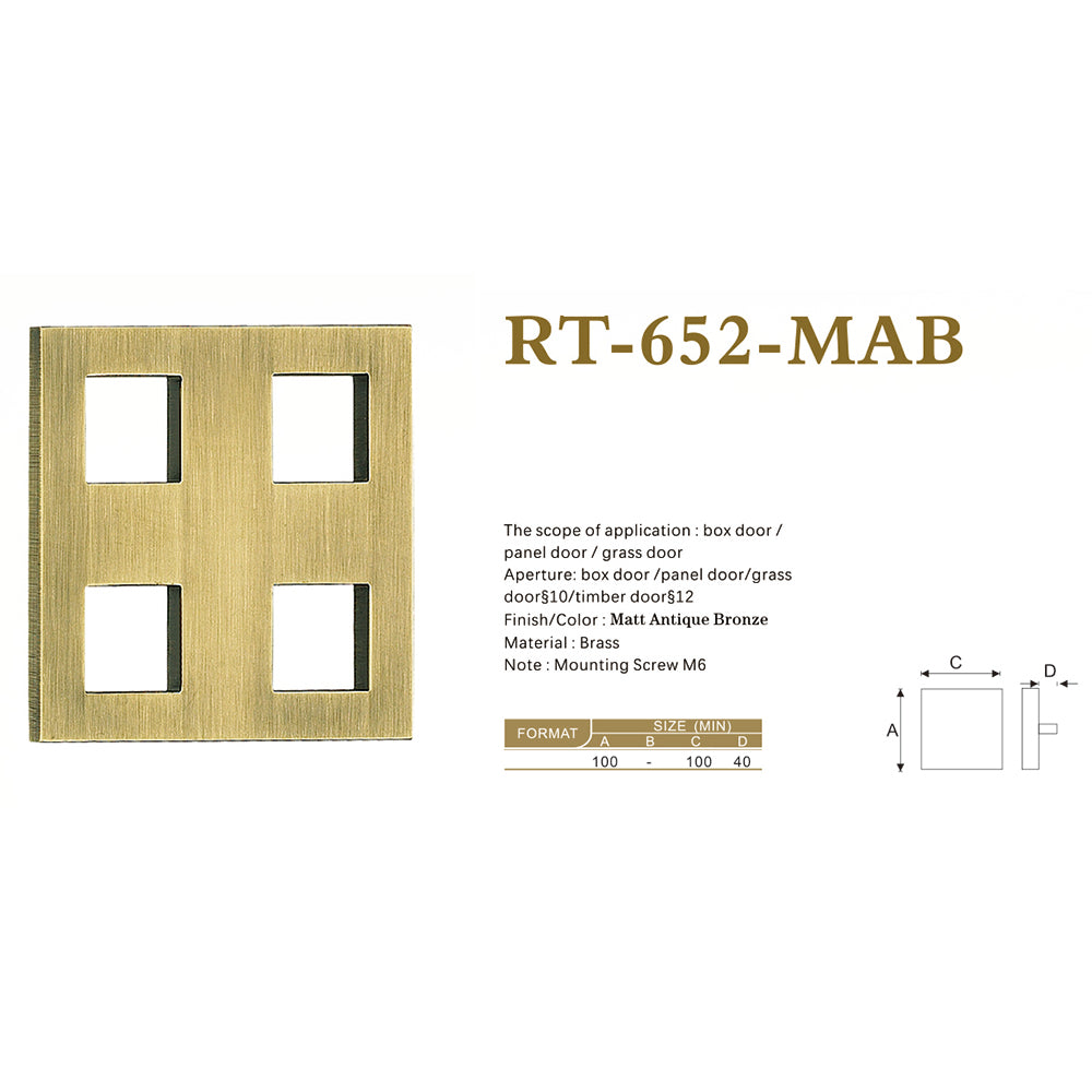 Raytel Heritage Solid Brass Exquisite Sculptured Sliding Door Handle RT652