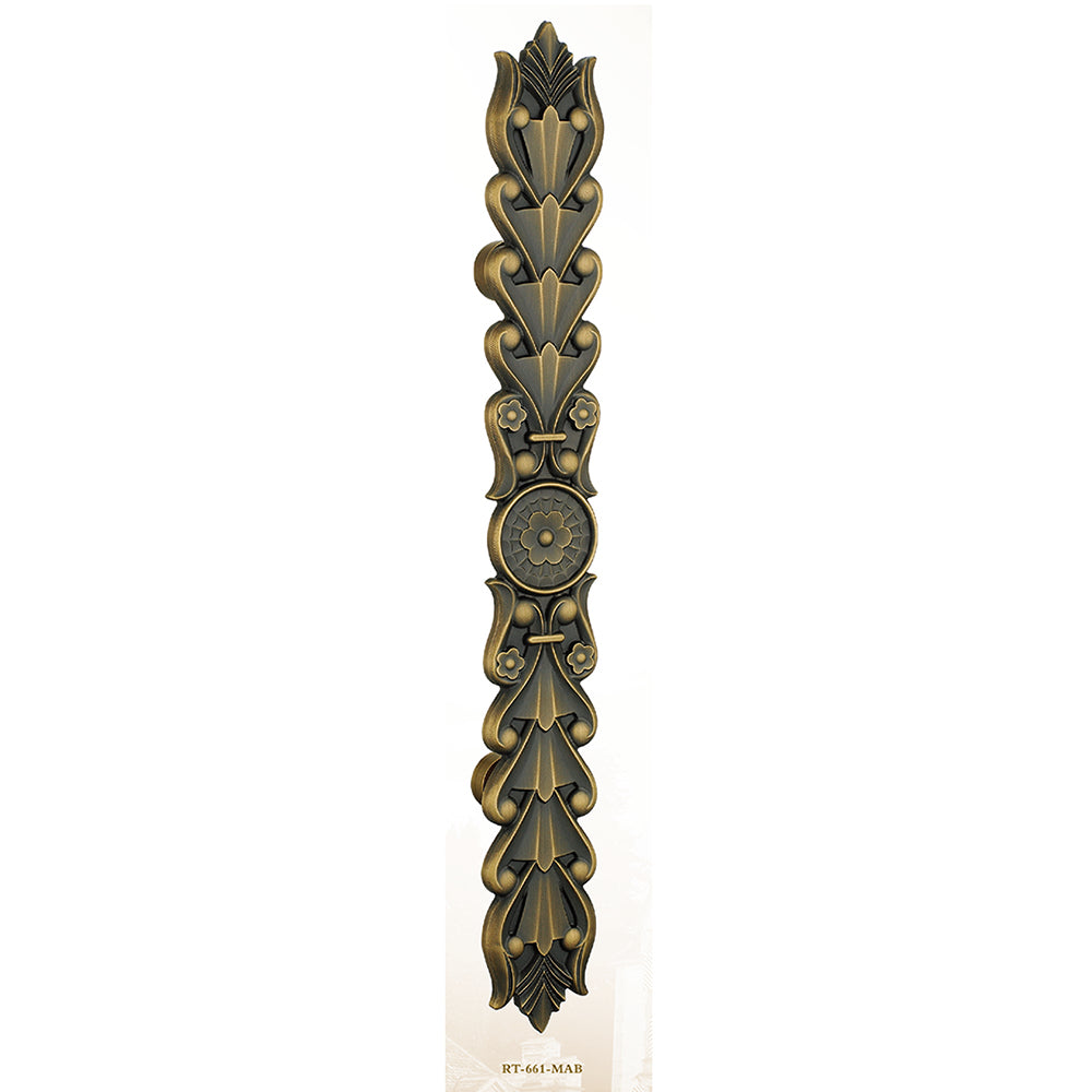 Raytel Antique brass Exquisite Sculptured Sliding Door Handle RT661