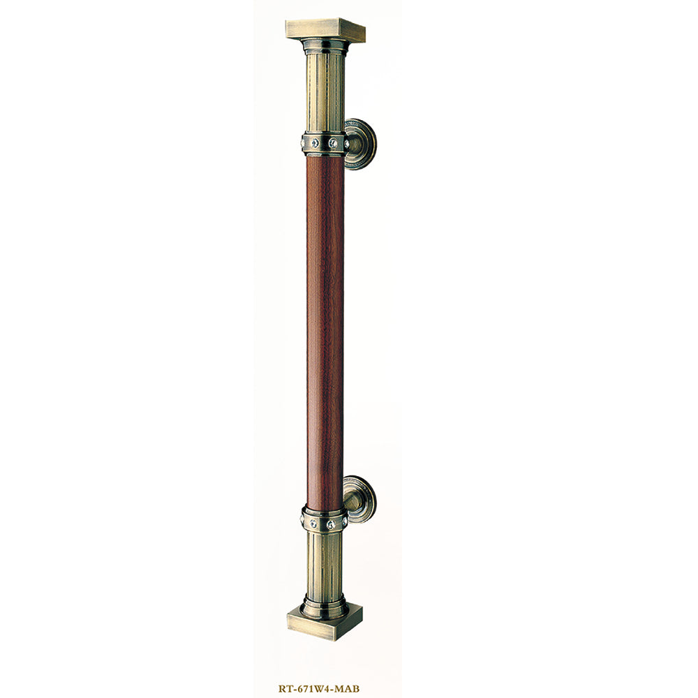 Raytel Solid brass Exquisite Sculptured Pull Handle for Commercial Door RT671
