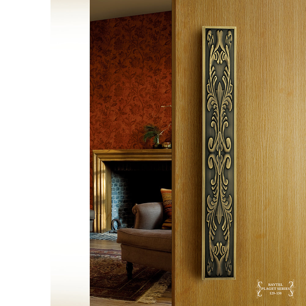 Raytel Heritage Solid Brass Exquisite Sculptured Sliding Door Handle RT684