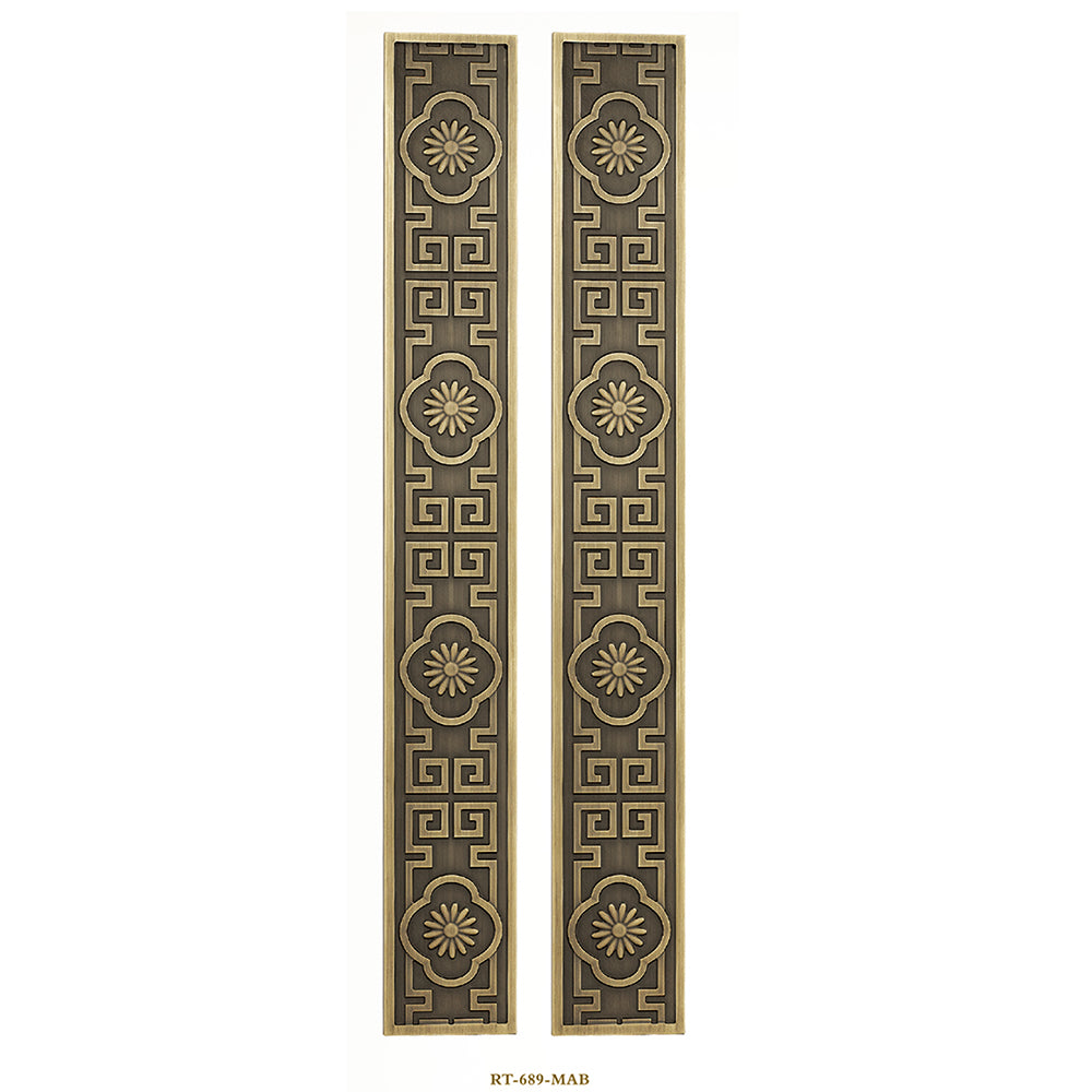 Raytel Solid Brass Exquisite Sculptured Sliding Door Handle RT689