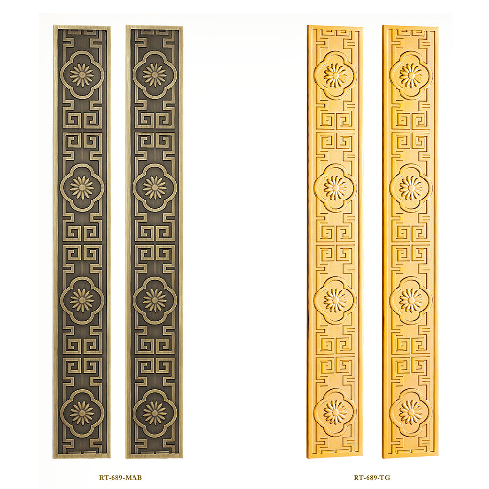 Raytel Solid Brass Exquisite Sculptured Sliding Door Handle RT689