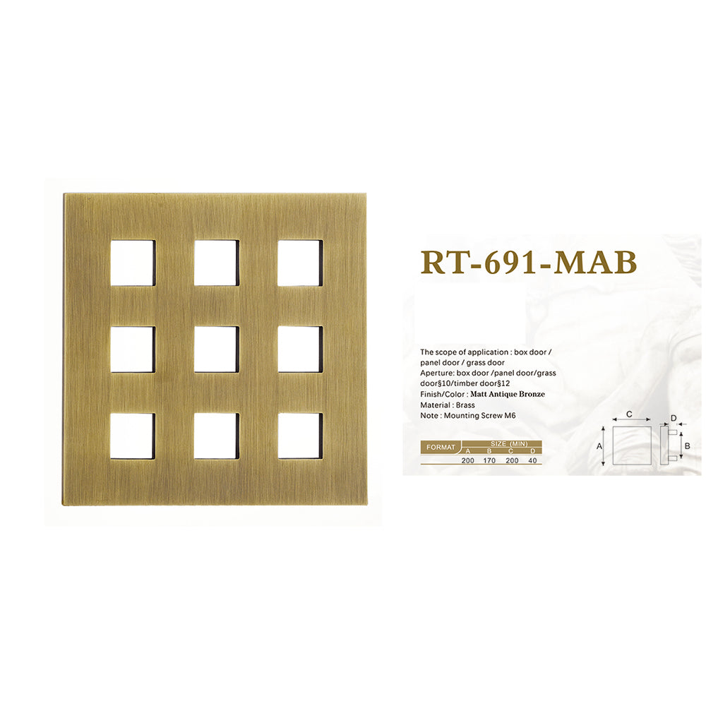 Raytel Heritage Solid Brass Exquisite Sculptured Sliding Door Handle RT691