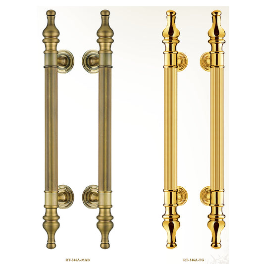 Raytel Solid brass Exquisite Sculptured Pull Handle for Commercial Door RT346