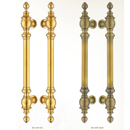 Raytel Solid brass Exquisite Sculptured Pull Handle for Commercial Door RT347