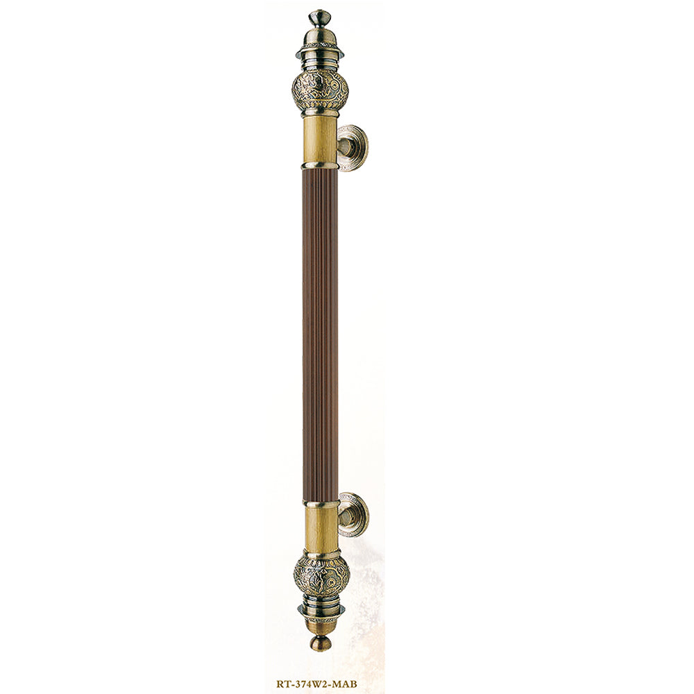 Raytel Solid brass Exquisite Sculptured Pull Handle for Commercial Door RT374