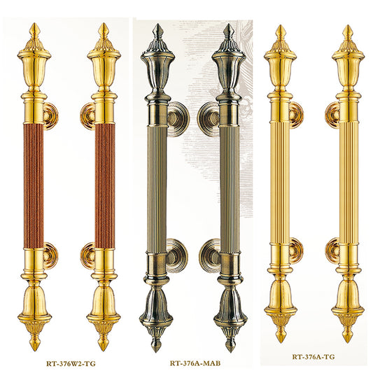 Raytel Solid brass Exquisite Sculptured Pull Handle for Commercial Door RT376