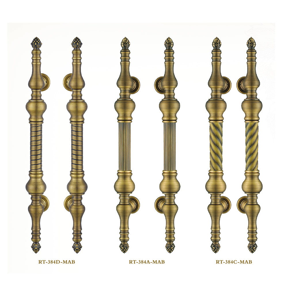 Raytel Solid Brass Fluted Grip Door Pull Handle available in all finishes RT384