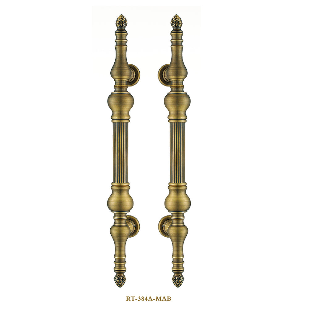 Raytel Solid Brass Fluted Grip Door Pull Handle available in all finishes RT384