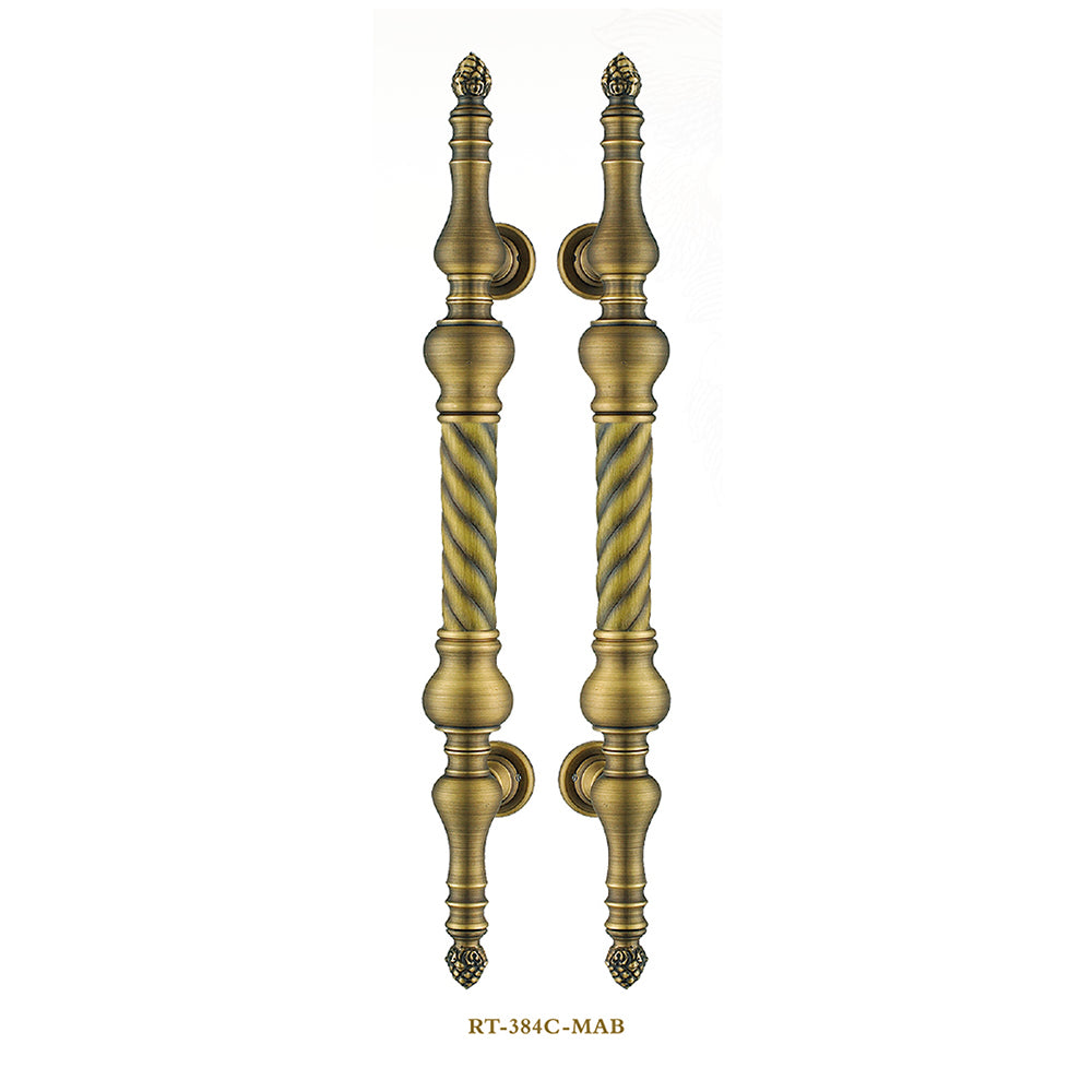 Raytel Solid Brass Fluted Grip Door Pull Handle available in all finishes RT384