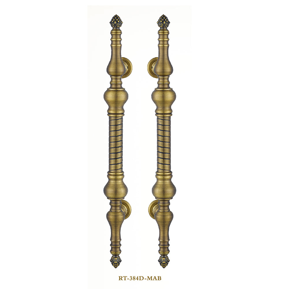 Raytel Solid Brass Fluted Grip Door Pull Handle available in all finishes RT384