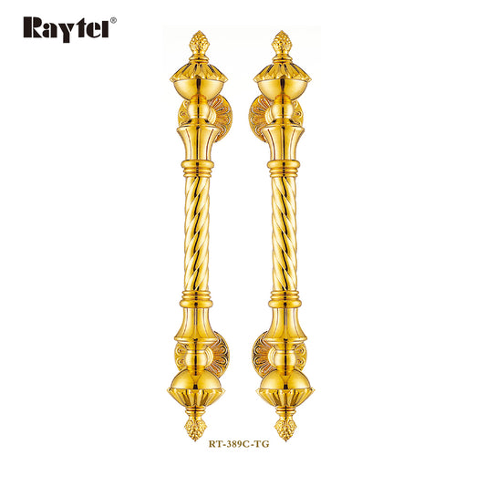 Raytel Sculptured Brass Door Pull Handle for Villa House Hotel RT389C