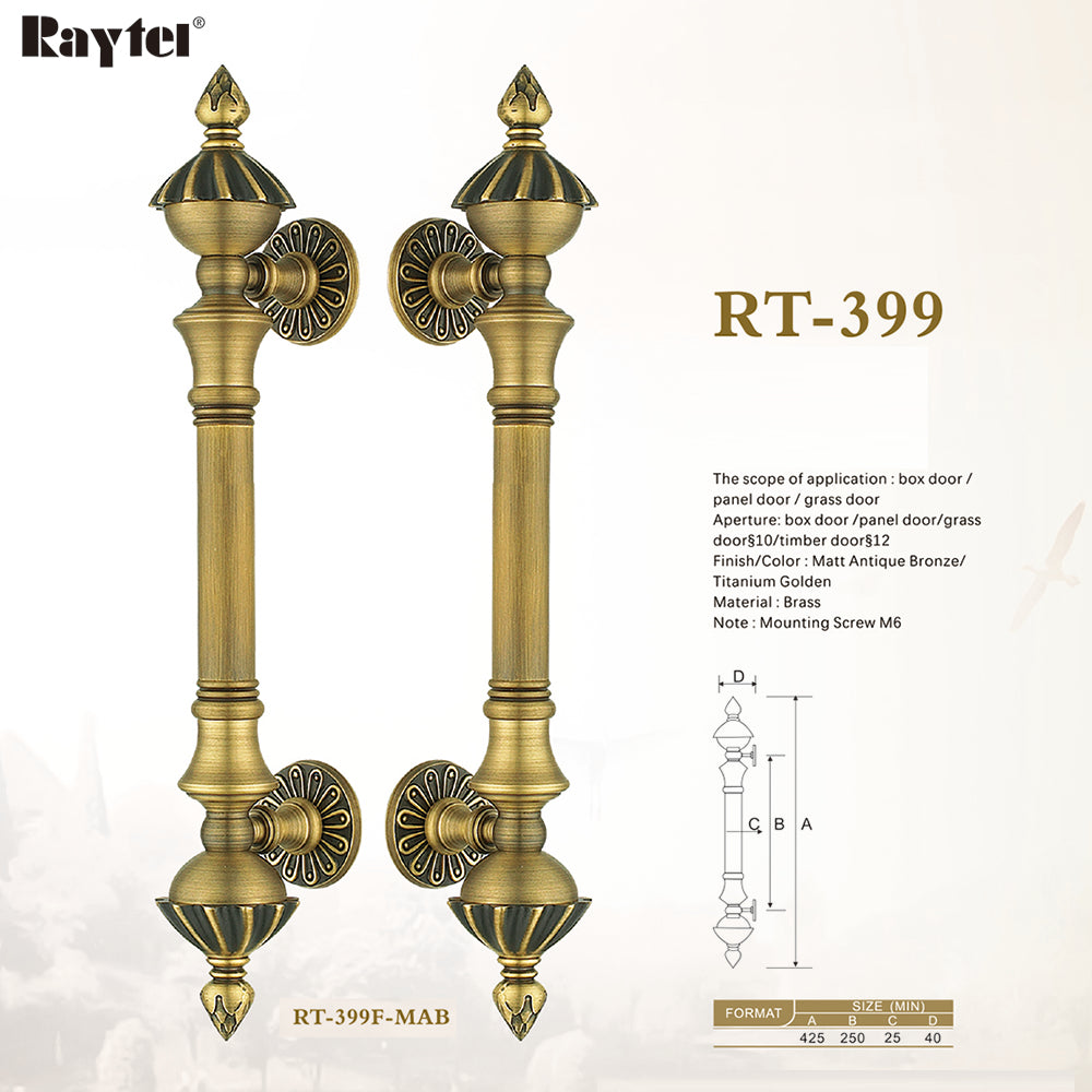 Raytel Solid Brass Exquisite Sophisticated Door Pull Handle RT399F