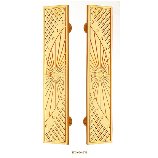 Raytel Heritage Solid Brass Exquisite Sculptured Sliding Door Handle RT606