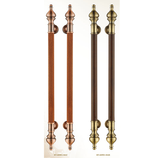 Raytel Solid brass Exquisite Sculptured Pull Handle for Commercial Door RT608