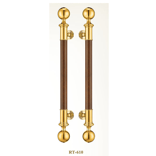 Raytel Solid brass Exquisite Sculptured Pull Handle for Commercial Door RT610