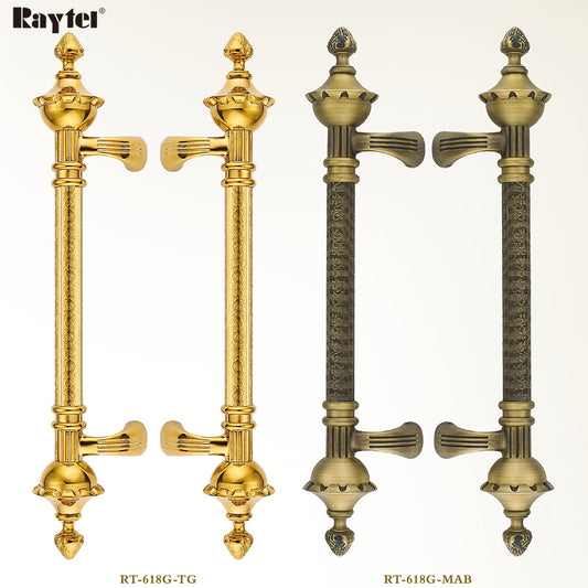 Raytel Classic Solid Brass Architectural Sculptured Door Pull Handle RT618G