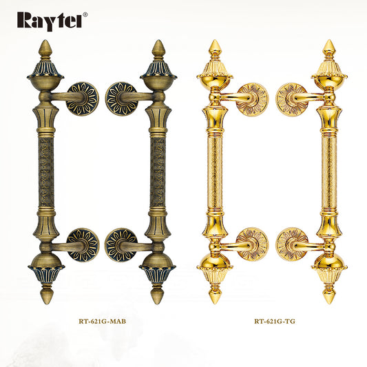 Raytel Classic Solid Brass Architectural Sculptured Door Pull Handle RT621G