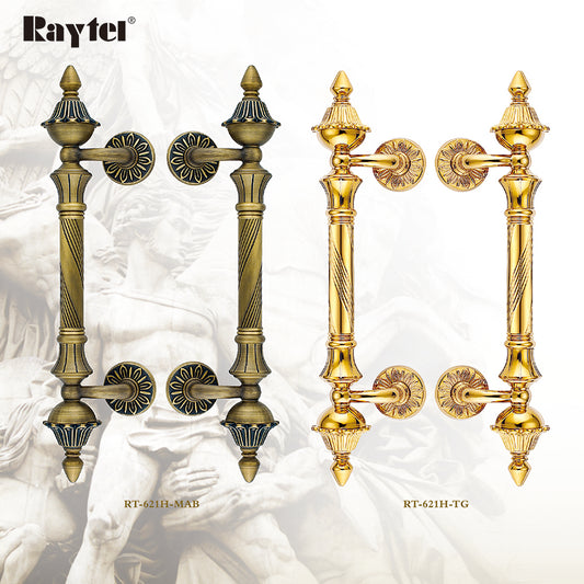 Raytel Classic Solid Brass Architectural Sculptured Door Pull Handle RT621H