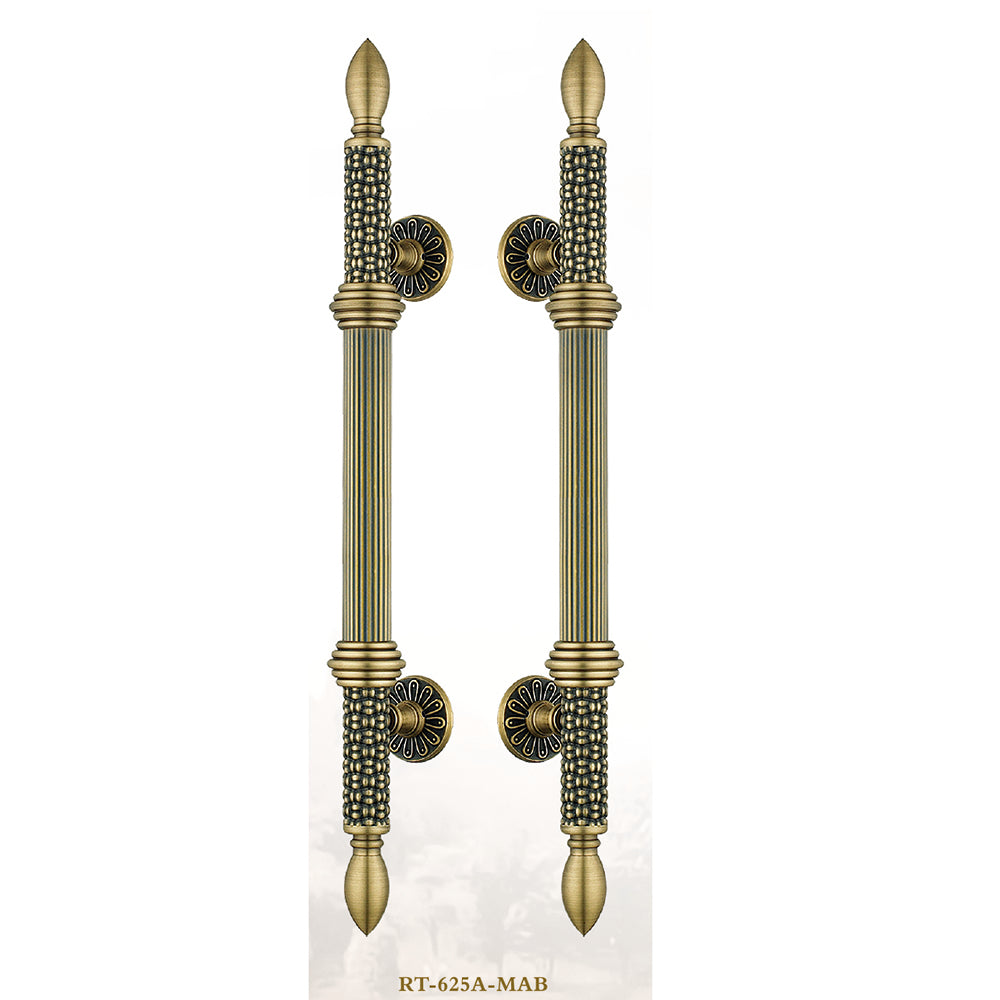 Raytel Exquisite Solid Brass Sculptured Pull Handle for Front Door RT625