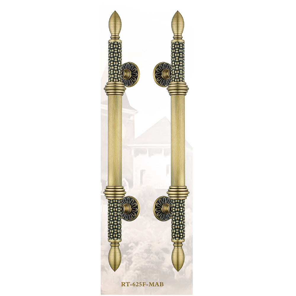 Raytel Exquisite Solid Brass Sculptured Pull Handle for Front Door RT625