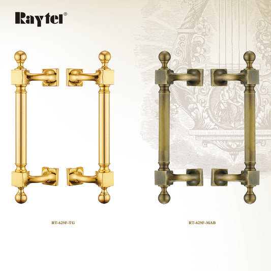 Raytel Classic Solid Brass Architectural Sculptured Door Pull Handle RT629