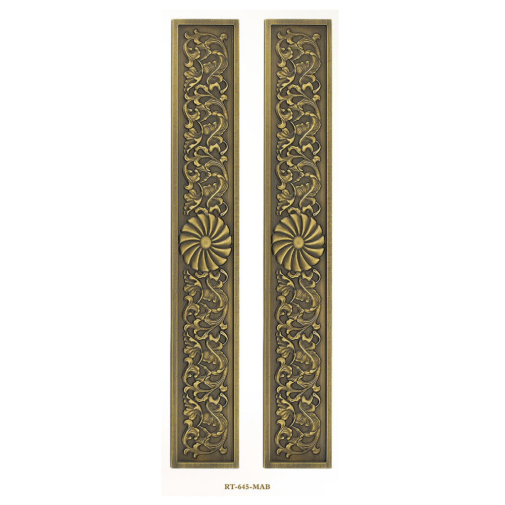 Raytel Heritage Solid Brass Exquisite Sculptured Sliding Door Handle RT645